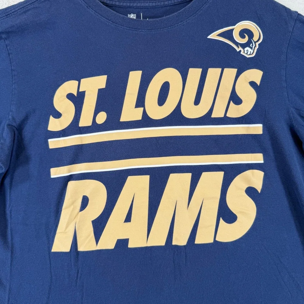 Nike NFL Team Apparel St. Louis Rams T-Shirt Mens Large Navy Blue Athletic Cut